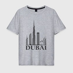 Футболка оверсайз мужская Dubai city style, цвет: меланж