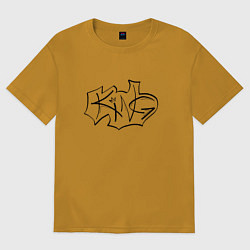 Футболка оверсайз мужская The king, цвет: горчичный