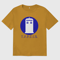 Мужская футболка оверсайз Blue tardis