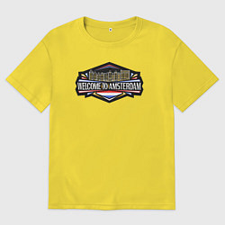 Мужская футболка оверсайз Добро пожаловать в Амстердам