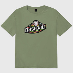 Футболка оверсайз мужская Baseball sport, цвет: авокадо
