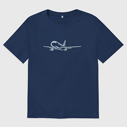 Мужская футболка оверсайз Sukhoi Superjet 100 цветной