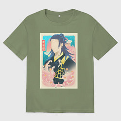 Футболка оверсайз мужская Магическая битва Кэндзяку камонаритоси, цвет: авокадо