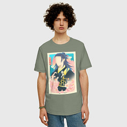 Футболка оверсайз мужская Магическая битва Кэндзяку камонаритоси, цвет: авокадо — фото 2