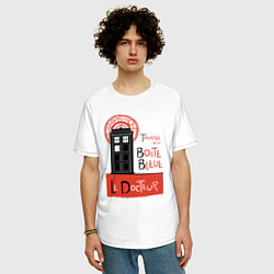 Футболка оверсайз мужская Le docteur, цвет: белый — фото 2