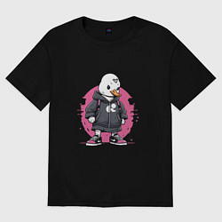 Мужская футболка оверсайз Утенок в кроссовках