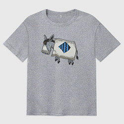 Мужская футболка оверсайз Спящий ослик