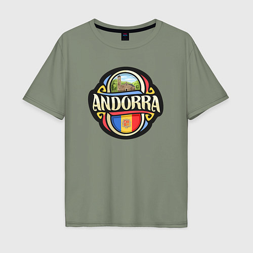 Мужская футболка оверсайз Андорра / Авокадо – фото 1