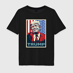 Футболка оверсайз мужская Трамп Дональд, цвет: черный