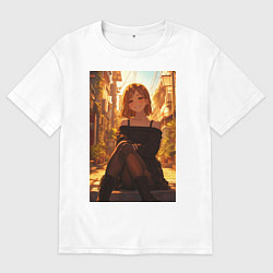 Футболка оверсайз мужская Магическая битва Нобара Кугисаки арт, цвет: белый