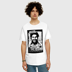 Футболка оверсайз мужская Escobar in the jail, цвет: белый — фото 2