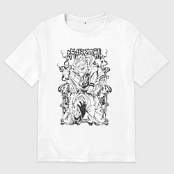 Футболка оверсайз мужская Магическая битва Сукуна Денджи расширение простран, цвет: белый