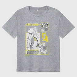 Мужская футболка оверсайз Haikyuu!! Хаику Волейбол Бокуто сова