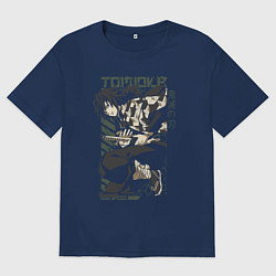 Мужская футболка оверсайз Клинок рассекающий демонов Гиа Giyu Tomioka