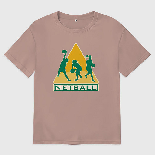 Мужская футболка оверсайз Netball / Пыльно-розовый – фото 1