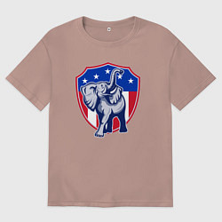 Мужская футболка оверсайз Elephant USA
