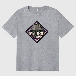 Мужская футболка оверсайз Madrid Spain