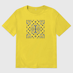 Футболка оверсайз мужская Португальский мотив, цвет: желтый