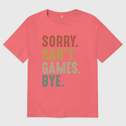 Мужская футболка оверсайз Извини не могу игры пока