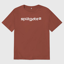 Футболка оверсайз мужская Splitgate 2 logotype, цвет: кирпичный