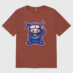 Мужская футболка оверсайз Ниндзя рамен