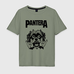 Футболка оверсайз мужская Pantera - rock dog, цвет: авокадо
