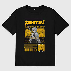 Мужская футболка оверсайз Зеницу Клинок рассекающий демонов стиль