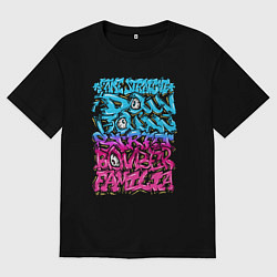 Мужская футболка оверсайз Фальшивый уличный бомбист
