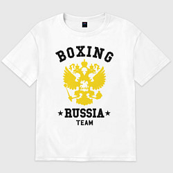 Футболка оверсайз мужская Boxing Russia Team, цвет: белый