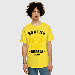 Футболка оверсайз мужская Boxing Russia Team, цвет: желтый — фото 2