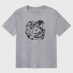 Мужская футболка оверсайз Неземная абстрактная форма