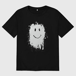 Мужская футболка оверсайз Стекающий смайлик