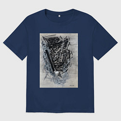 Мужская футболка оверсайз Абстрактная графика Blue