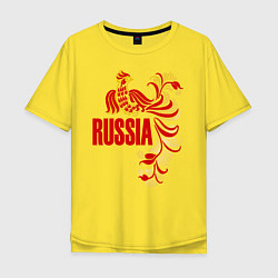 Футболка оверсайз мужская Russia, цвет: желтый
