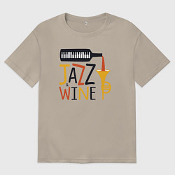 Мужская футболка оверсайз Джаз и винишко