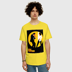 Футболка оверсайз мужская Криминальное чтиво парный танец, цвет: желтый — фото 2