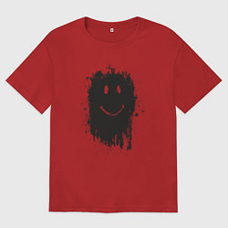 Мужская футболка оверсайз Смайл клякса