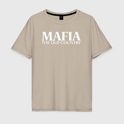 Футболка оверсайз мужская Mafia the old country logo, цвет: миндальный