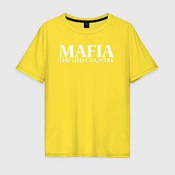 Футболка оверсайз мужская Mafia the old country logo, цвет: желтый