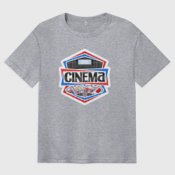 Футболка оверсайз мужская Кинотеатр, цвет: меланж