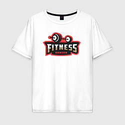 Футболка оверсайз мужская Sport fitness center, цвет: белый