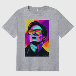 Мужская футболка оверсайз Портрет Дурова pop art