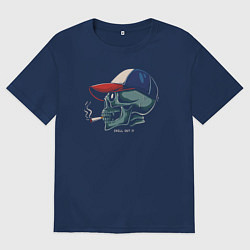 Мужская футболка оверсайз Chill out skull