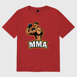 Футболка оверсайз мужская Fighter MMA, цвет: красный