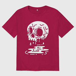 Мужская футболка оверсайз Череп плачет
