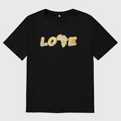 Футболка оверсайз мужская Love Africa, цвет: черный