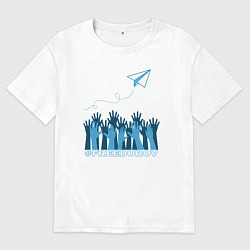 Мужская футболка оверсайз Летящий самолетик