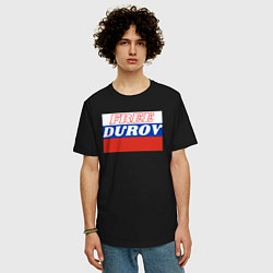 Футболка оверсайз мужская Free durov, цвет: черный — фото 2