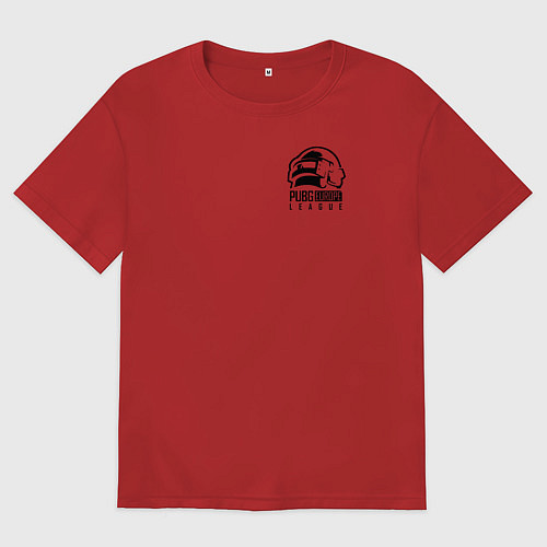 Мужская футболка оверсайз Логотип PUBG / Красный – фото 1