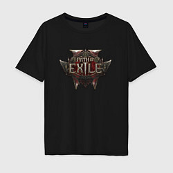 Футболка оверсайз мужская Path of exile 2 logo, цвет: черный